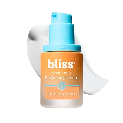 Bliss Bright Idea Vitamin C + Tri-Peptide Brightening Serum - 1 Fl Oz - Hydrating Illuminating Face Cream with Peptides - Clean - Vegan & Cruelty-Free