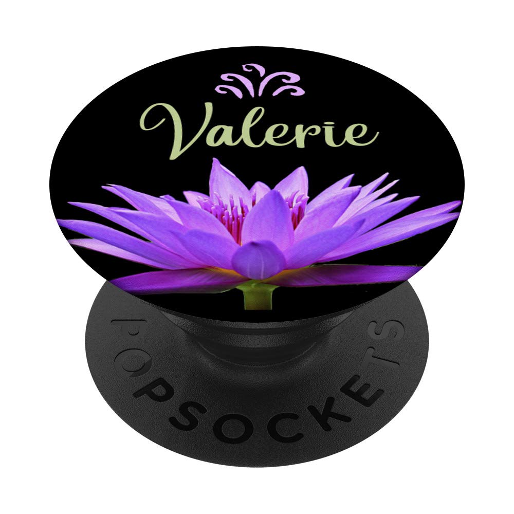 Amazon.com: Valerie Purple Lily Flower Lotus Personalized Name Gift : Cell  Phones & Accessories
