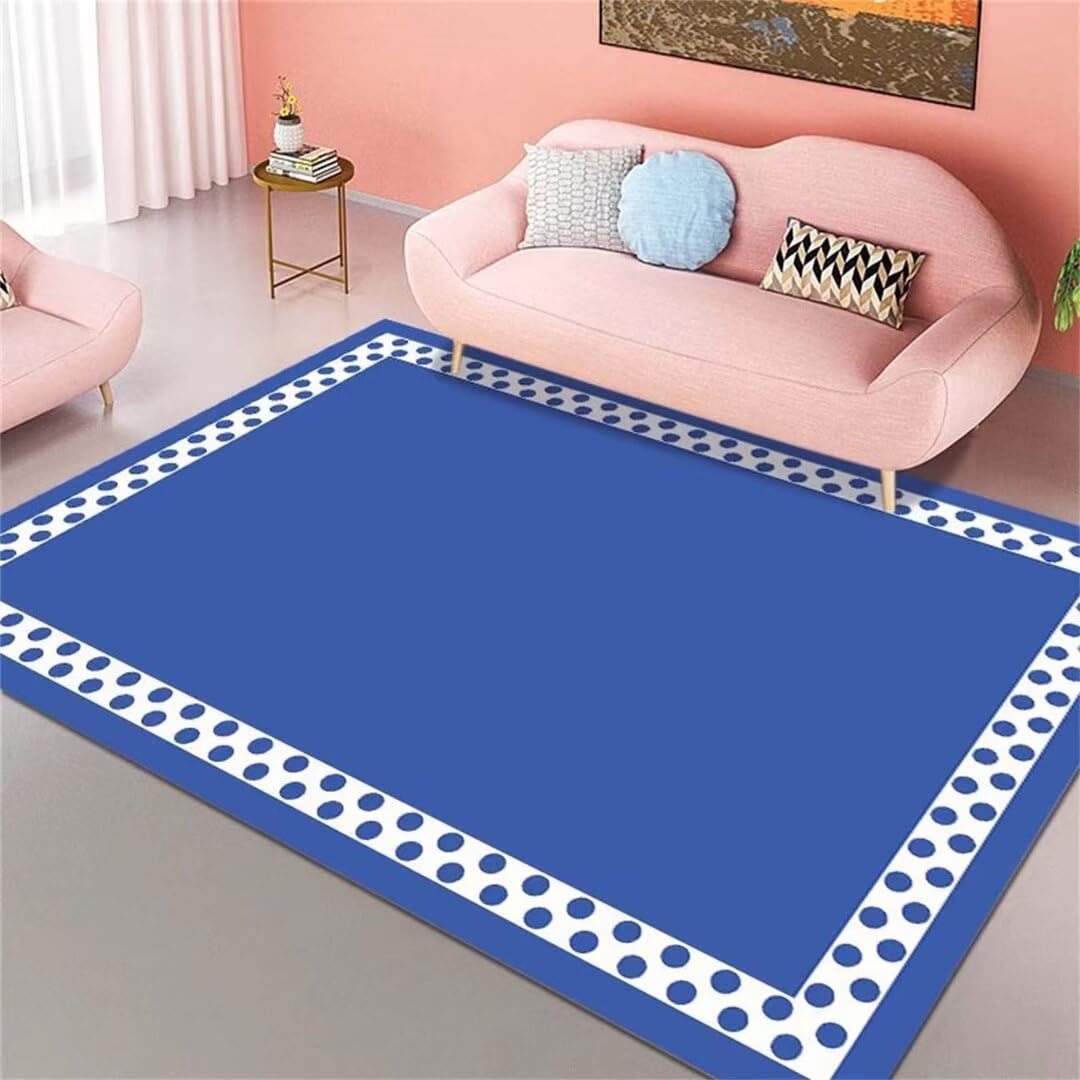 Tapis de cuisine bleu 60x100cm doux et rectangulaire pour sol