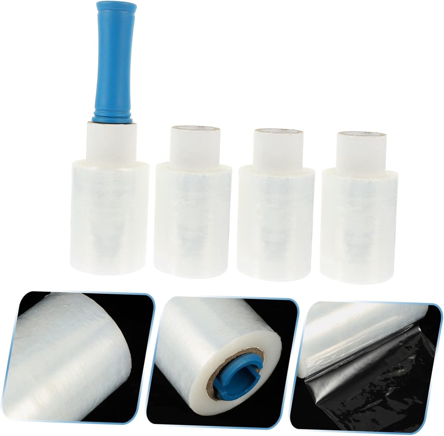 Angoily Heavy Duty Stretch Film Roll Handle 18 x 1000 Shrink Wrap for Industrial Packing Self-Adhering Film for Shipment and Storage