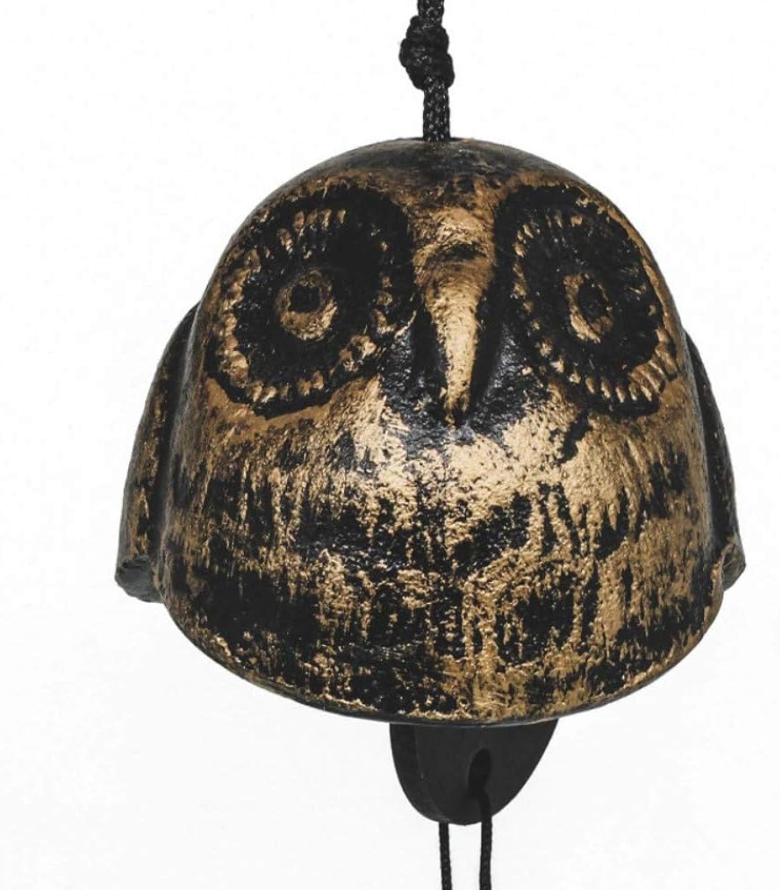 XMUMA Cast Iron Wind Chime Hanging Cat Hawk Retro Japanese Style Wind Temple Bell Birthday Gift