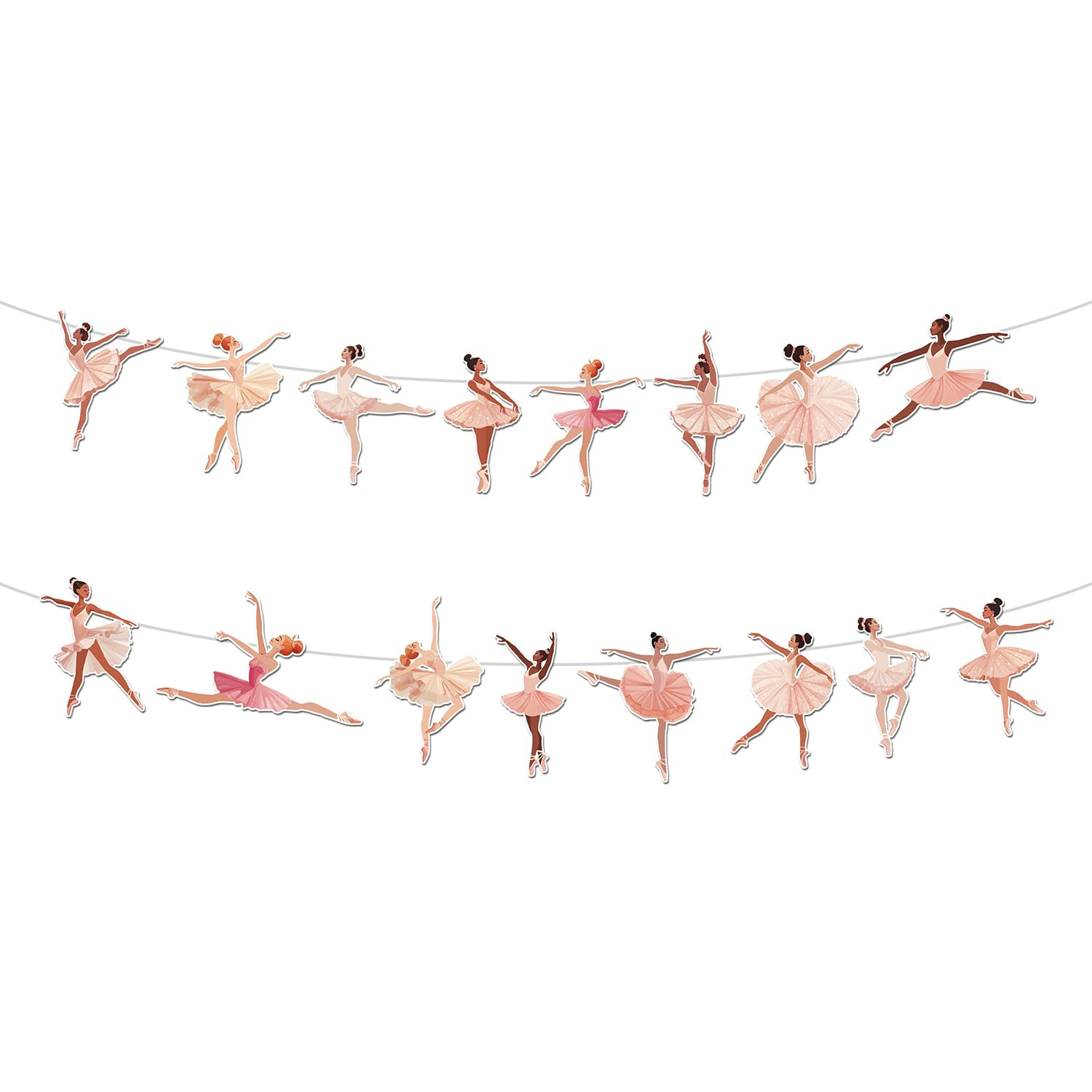 Ghirlanda Per Compleanno A Tema Ballerine – Striscione Rosa Con Sagome Danza Per Feste Di Ragazze
