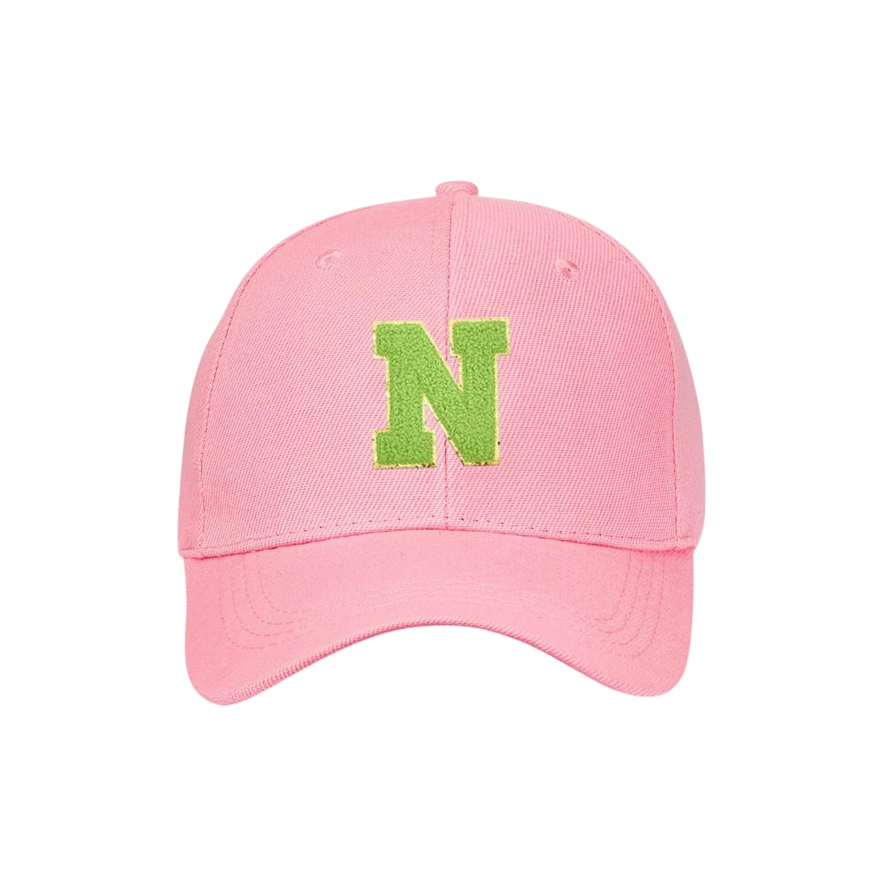wrapping studio Personalized Stylish Caps with Random Color Initial Letter, Cap with Adjustable Strap for Unisex Cotton Caps for All Fashions (PK-1 | Pink)-picture-23