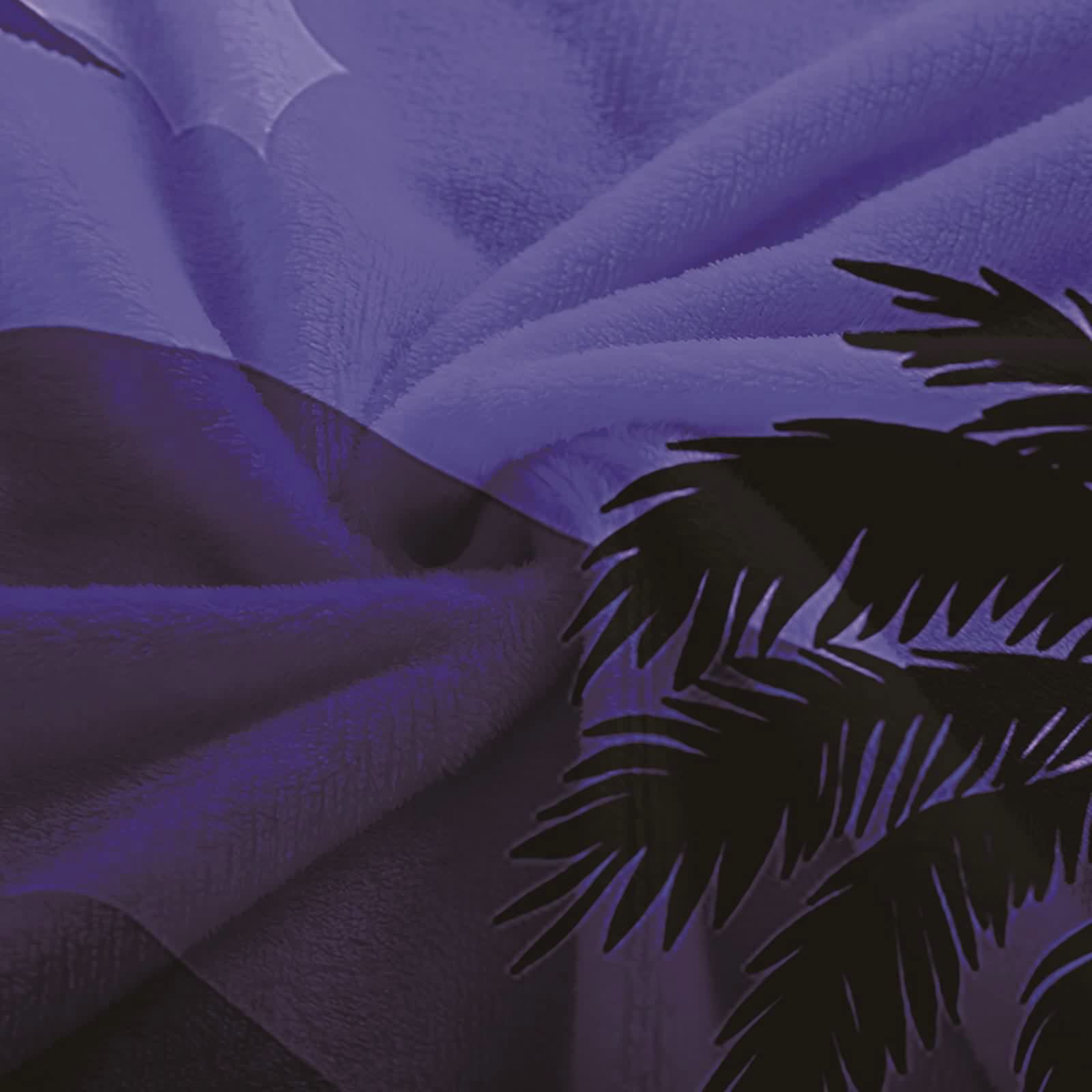 Aeici Couverture Polaire, Couverture en Flanelle Couverture 160x200 cm Motif Palmier Lac Montagne Couverture Canapé Hiver Cadeau pour Adultes et Enfants