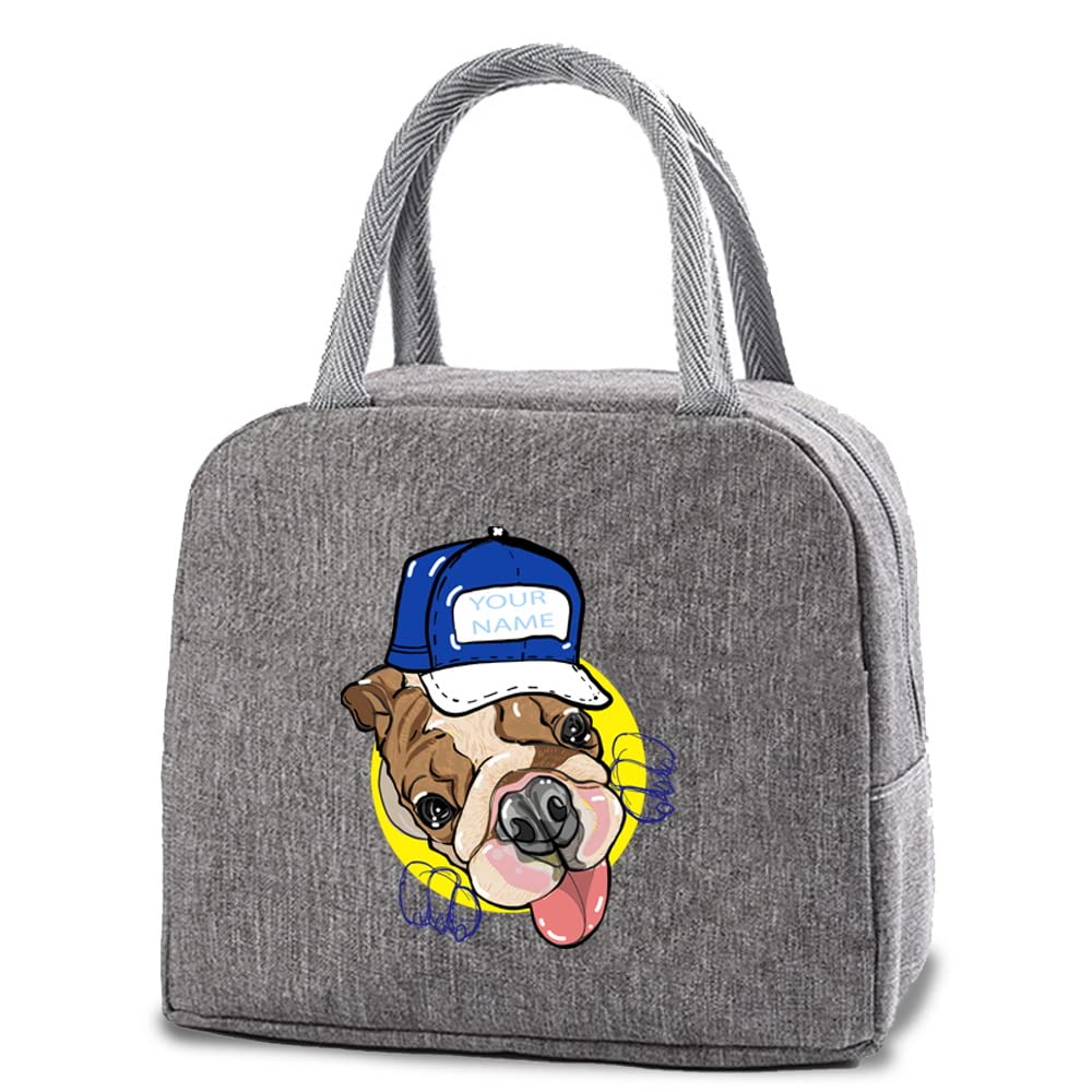 Insulated Lunch Bag Tote Bag for Women Wide Open Insulated Cooler Bag Water-Resistant Thermal Leak-Proof Lunch Organizer for Men Girls Children Outdoor Picnic Work (Dog Cheeky)