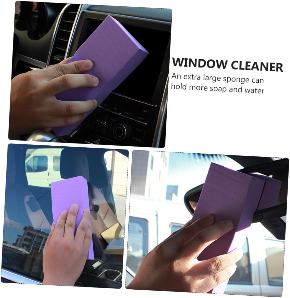 Gatuida 6pcs High Density PVA Absorbent Sponge for Car Washing and Cleaning Multifunctional Scratch Strong Water Absorption for Auto and Home Use
