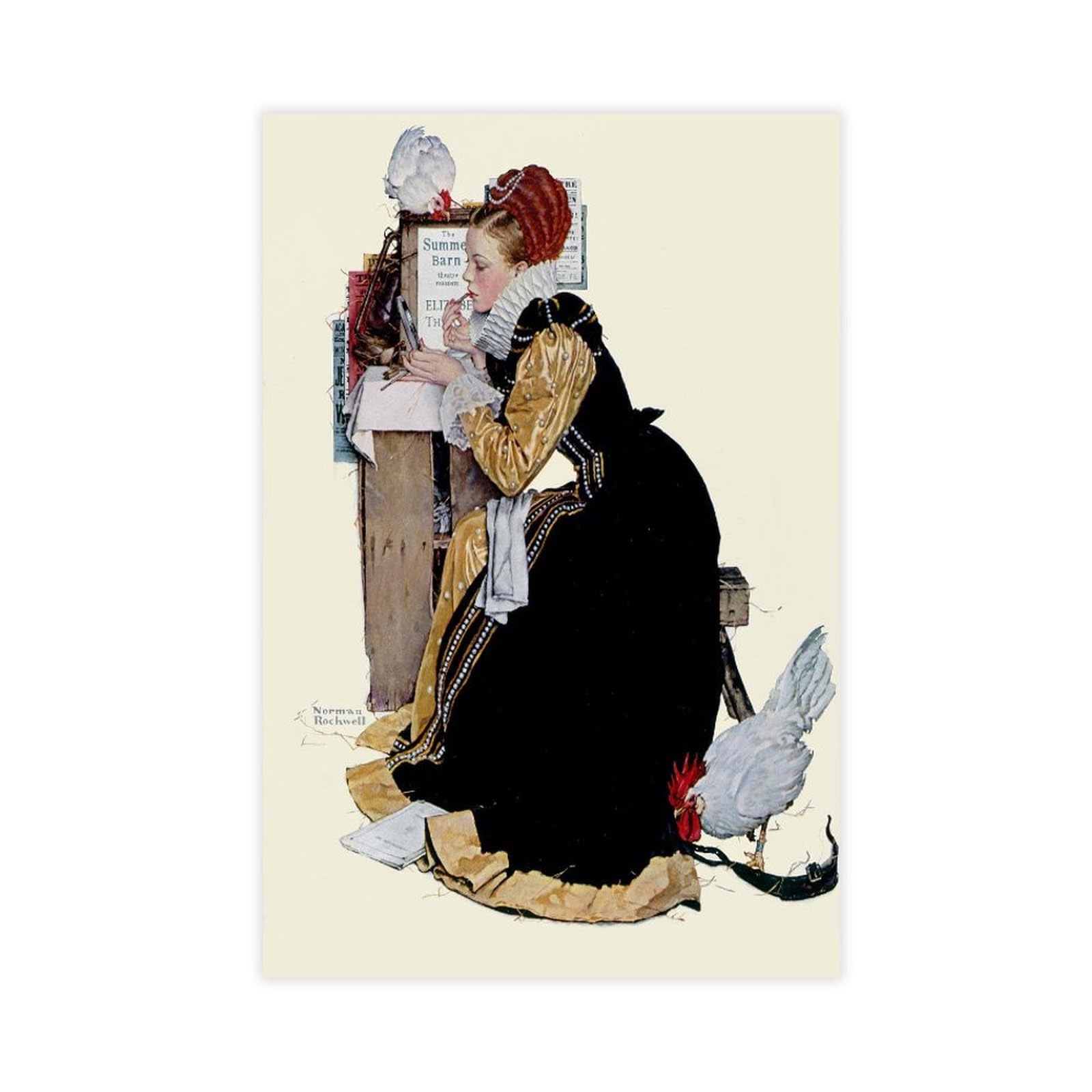 WCYB Summer Stock, 1939 by Norman Rockwell Posters Prints Canvas Deco Paintings Wall Art Unframe 20" L X 30" W