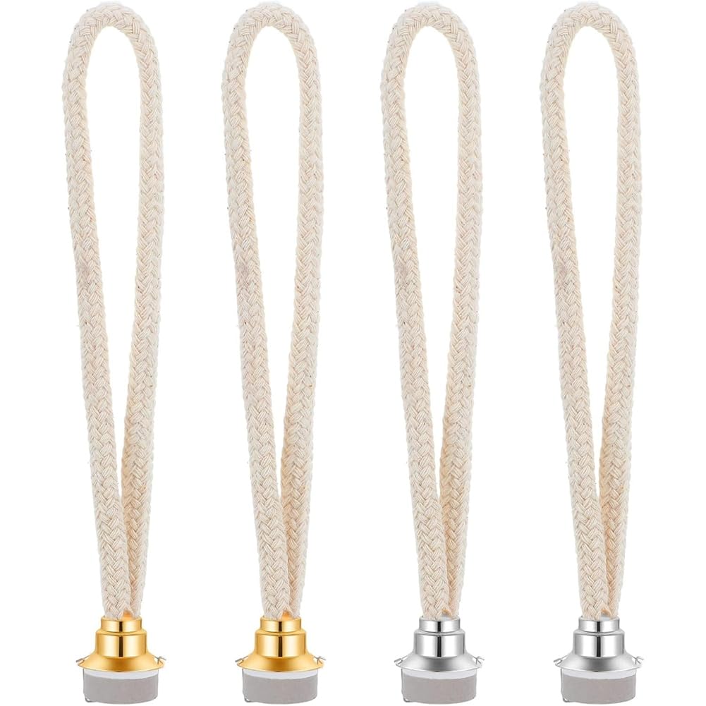 Mechas para quemador de aceite catalítico NONDK en pack de 4 unidades de color oro y plata