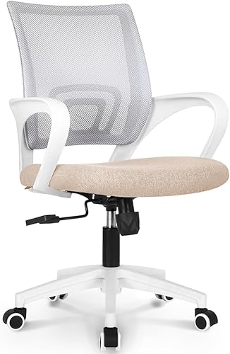 NEO CHAIR Silla de oficina para computadora, silla de escritorio para juegos, cojín ergonómico de respaldo medio, soporte lumbar con ruedas, cómodo