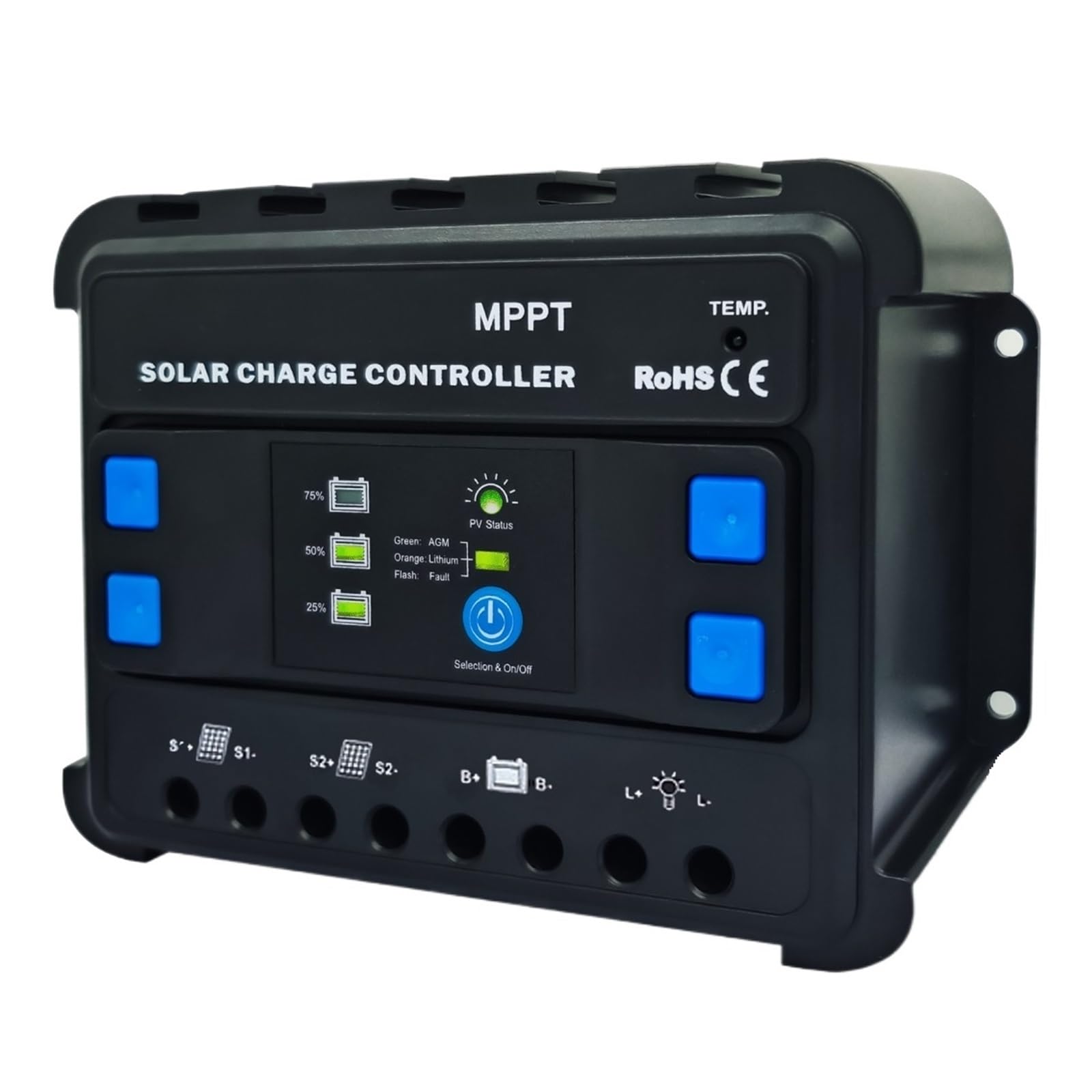 Módulo De Voltaje Refuerzo MPPT 12V Y 24V, Controlador Carga Solar 10A 20A, Regulador Cargador Batería Rápido, Recarga(10A)