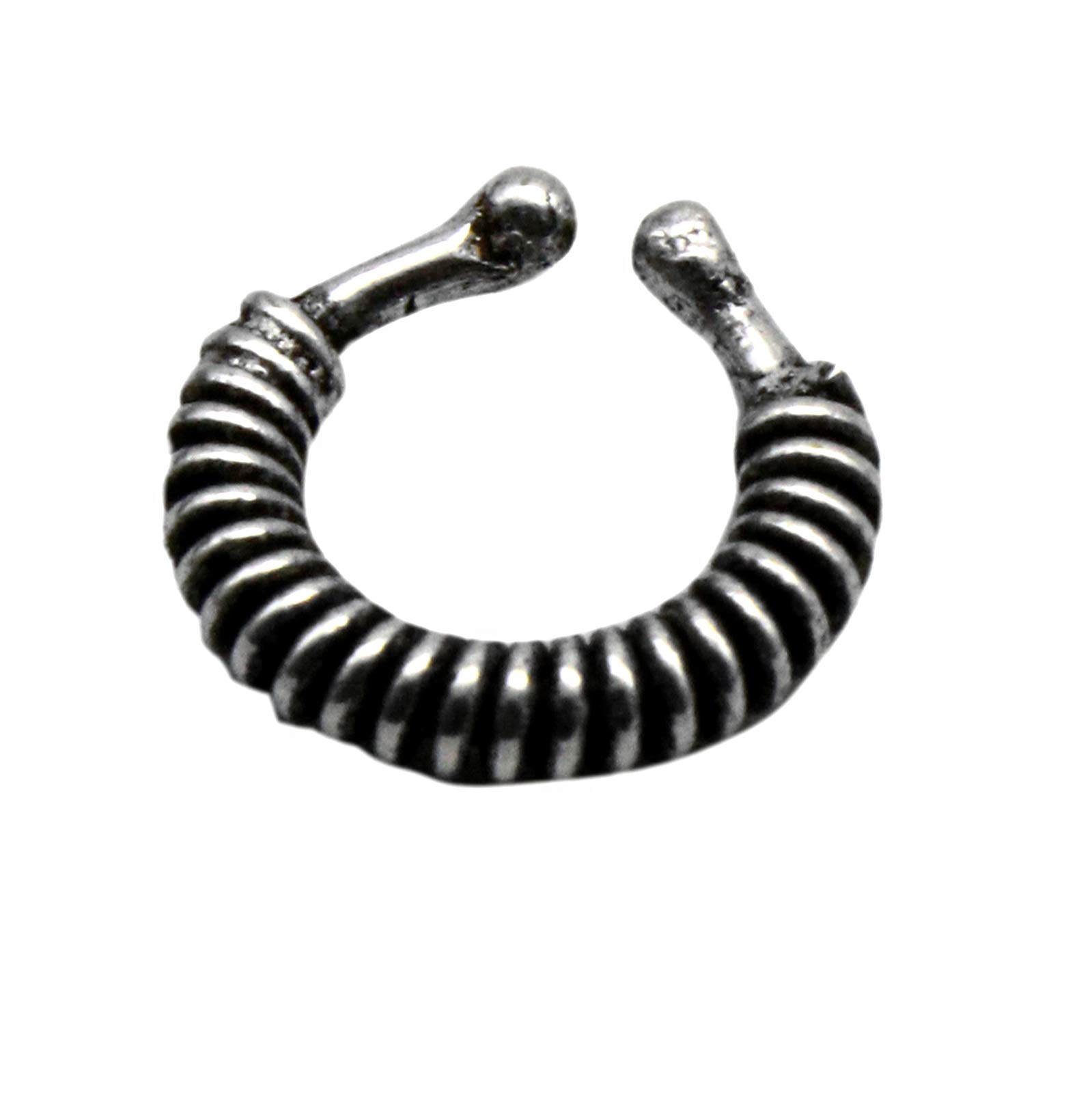 Mahi Silver Nosepin For Women-image-33