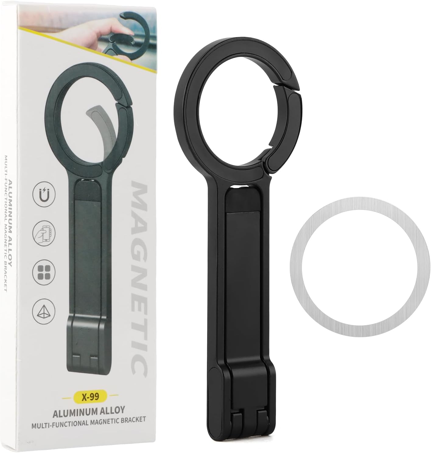 Magnetic Phone Tripod Foldable Aluminum Mini Tripod for i-Phones, Magnetic Pocket Phone Tripods Quick Mount Compatible with Mag-Safe for i-Phones 17/16/15/14/13/12 - Image 8