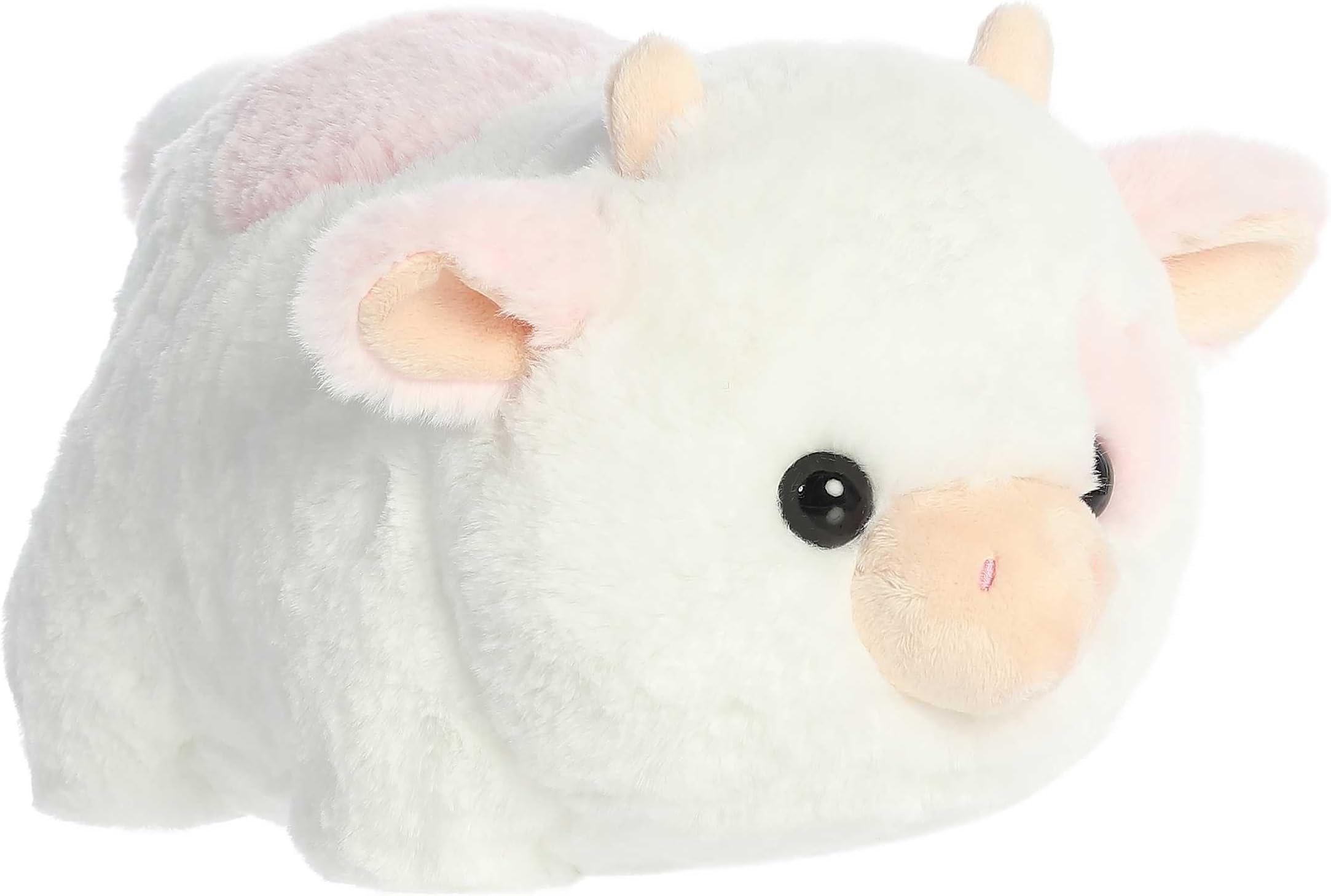 Aurora Adorable Spudsters Moonique Strawberry Milk Cow Soft Toy - Cuddly - Playful Companions - White 25.4 cm