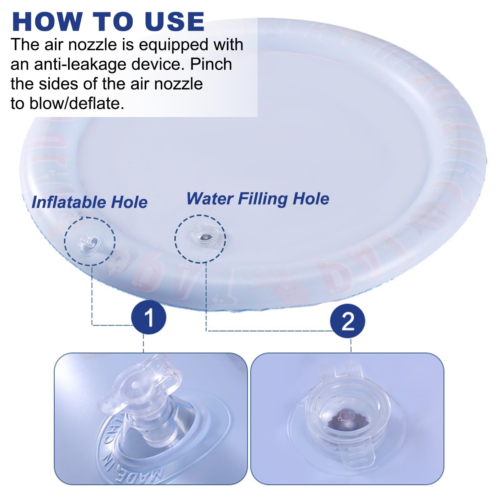 Water Sensor Play Mat Cat Circolare, Comodo Tappetino Acqua Gatti per Animali, Gonfiabile Tappeto Acqua Gatto, Nuovo Tappeto ad Acquaper Gatti, Ispessito Tappetino Sensoriale Gatto