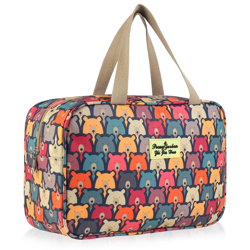 Aucuu Volle Größe Kulturbeutel, Reise Kulturbeutel, Kosmetiktasche Damen, Reise Make-up Taschen Organizer, Groß Waschtasche Make up Tasche mit Griff für Zubehör für Damen Herren