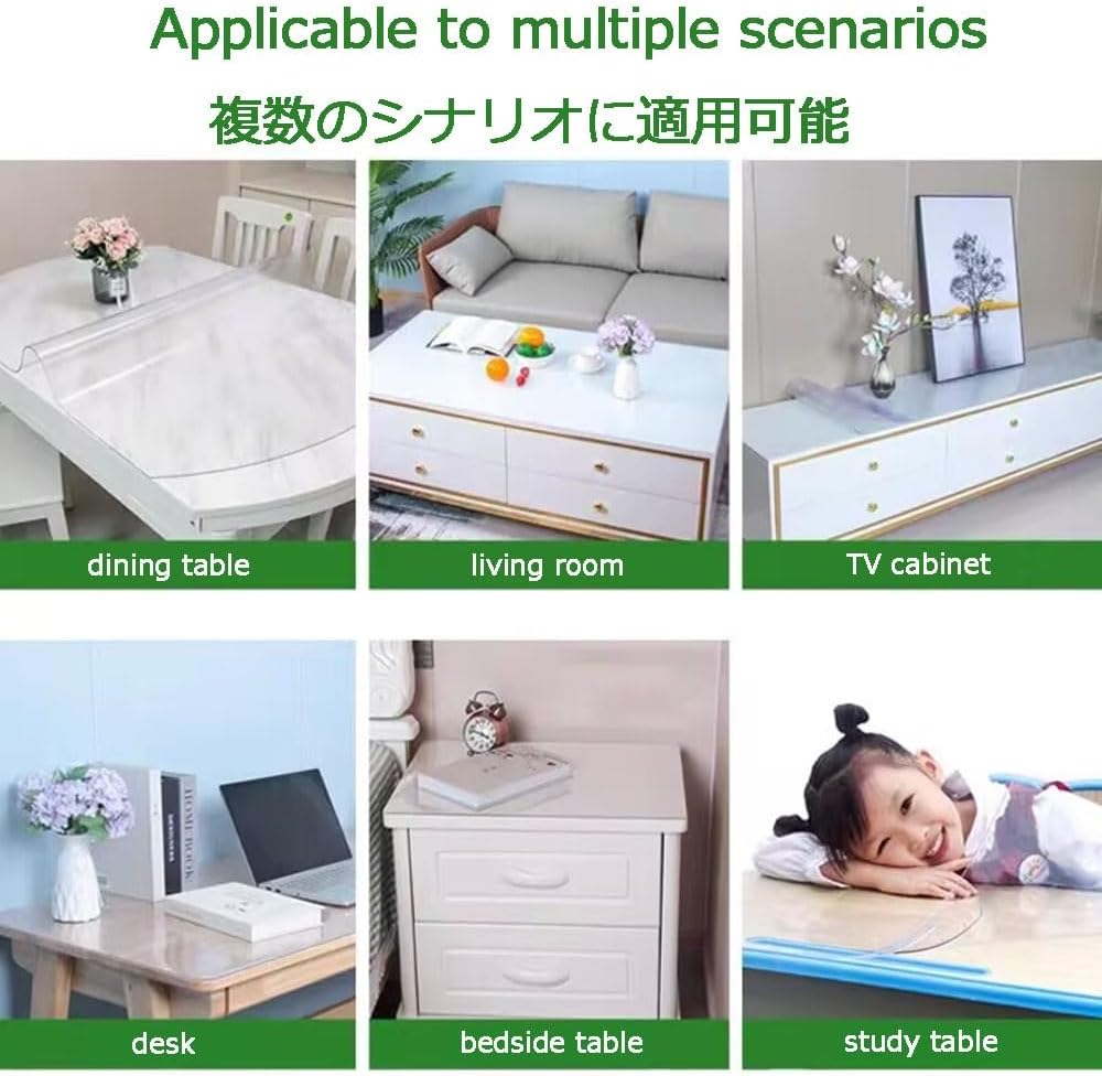 MObyat Clear Table Protector PVC Plastic Desk Pad Mat Study Desk Protector Mats Soft and Durable Wipeable Waterproof Protection Furniture 1.5mm Thick Easy Cleaning (Size : 36"x96" 1.5mm Thcik)