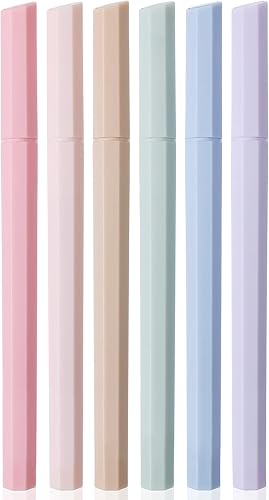Mr. Pen - Resaltadores estéticos, paquete de 6, color pastel apagado, punta de cincel, resaltador bíblico sin sangrado, colores surtidos, juego de