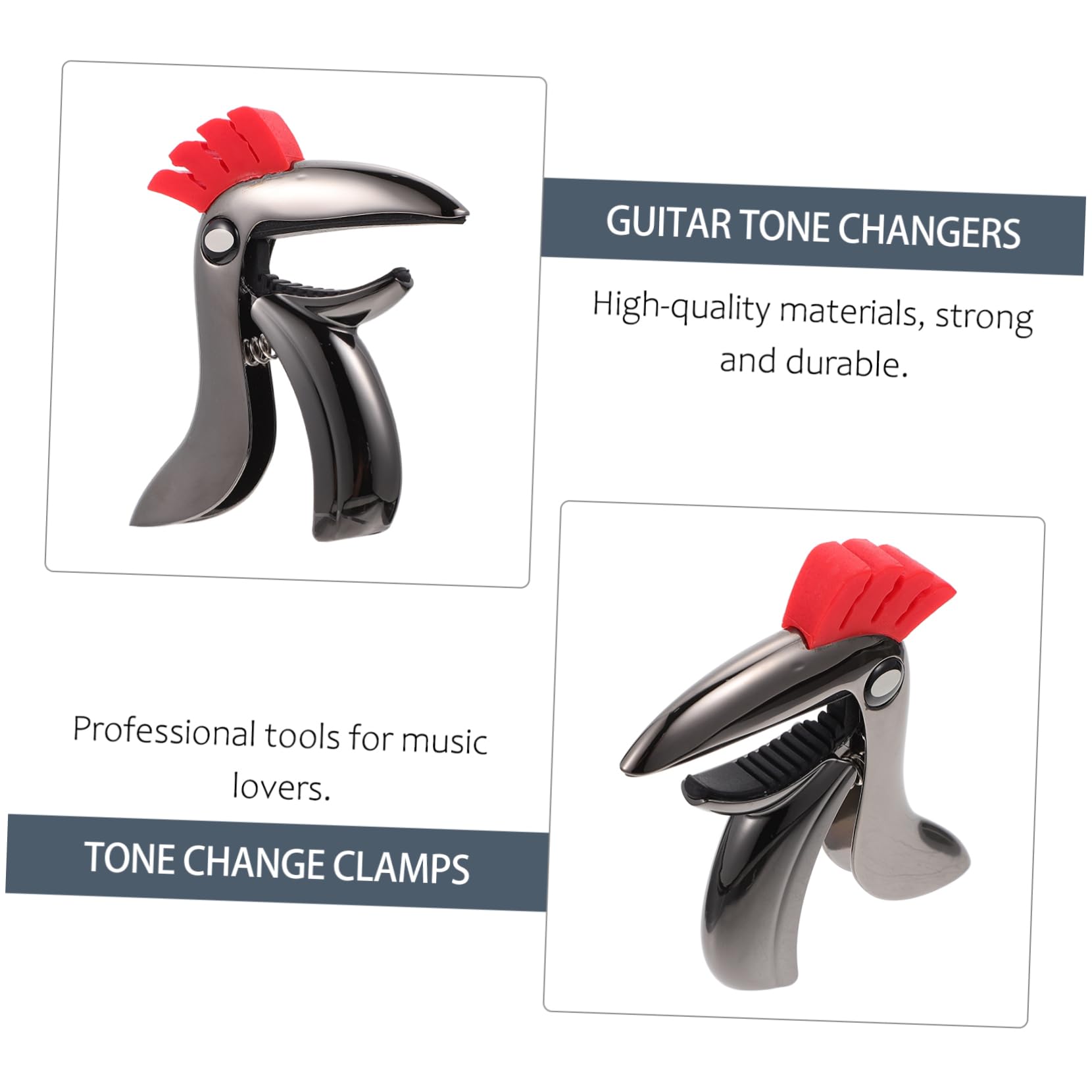 FUNOMOCYA 1Pc Zinc Alloy Guitar Capo Black Practical Tone Change Tool for Acoustic Electric Guitars Essential Guitar Accessory for Musicians