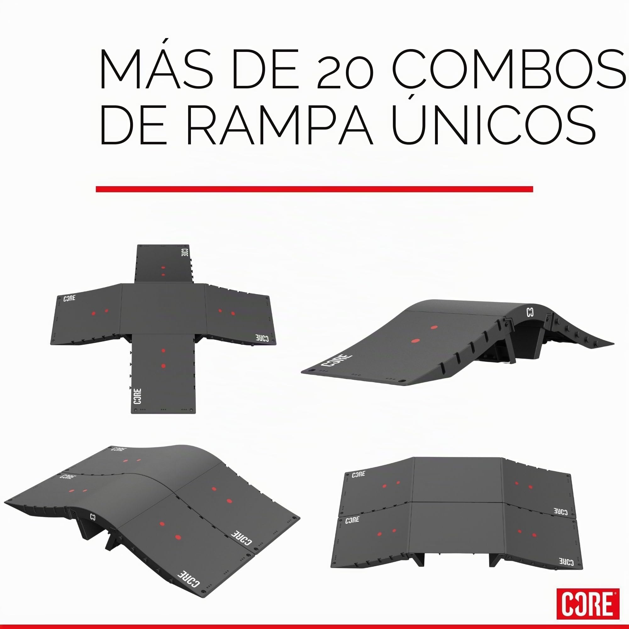 Core Skate Ramp for Kids - Mini Kicker Scooter Ramp Skateboard Ramp BMX Ramp RC Car, Foldable Bike Launch Ramp, Lightweight & Portable Stunt Scooter Ramp with Rubber Feet