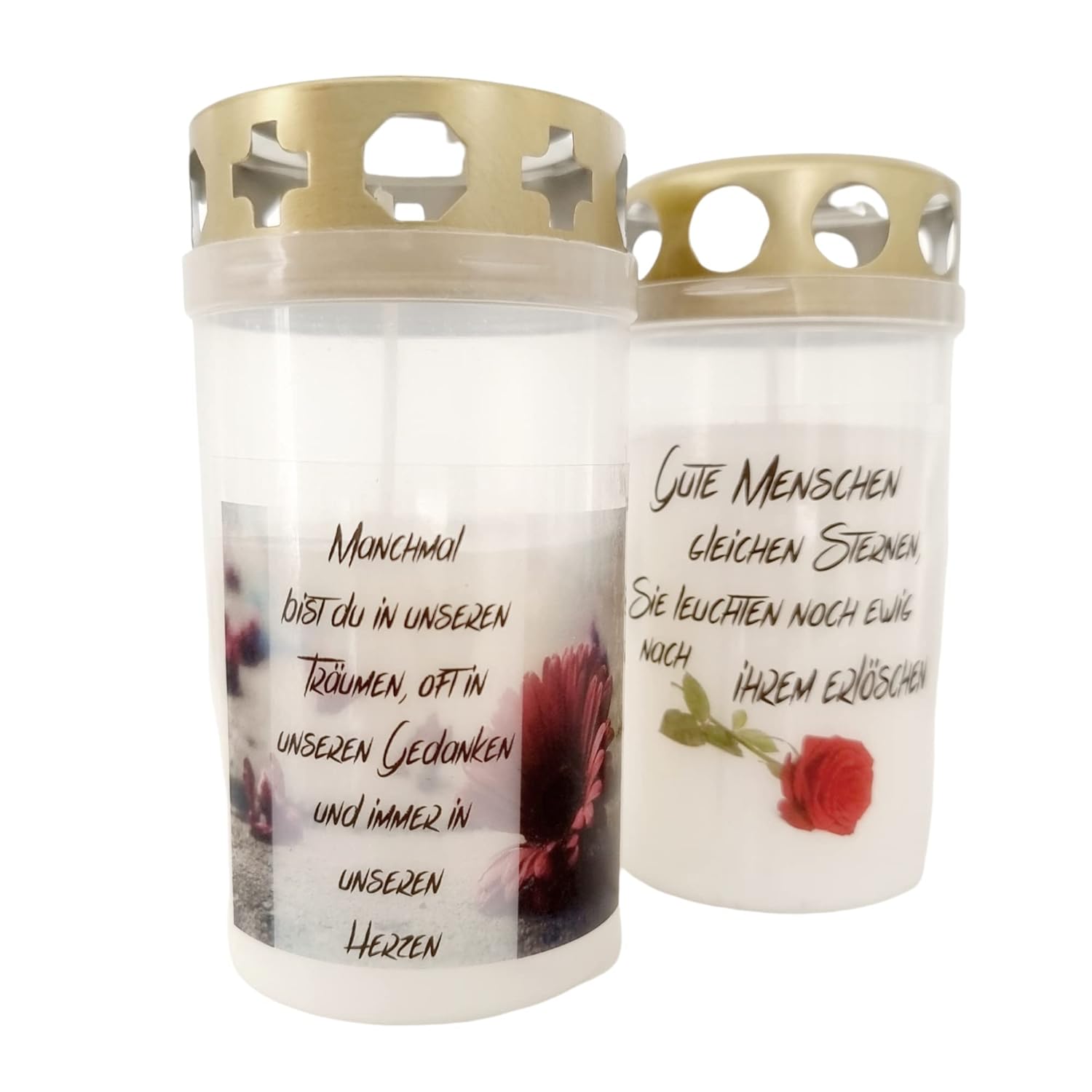 Aufkleber Set Für Grablichter - 5 Neutrale Designs DIN A8