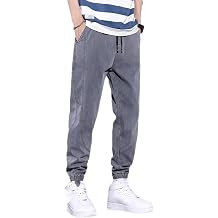 Cotton Korean Pant Summer Men Casual Solid Color Drawstring Pants Loose Harem Sweatpants Trouser Male Clothing