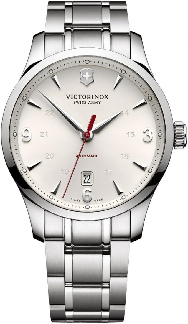 Victorinox Swiss Army Men's Automatic Watch with Black Dial Analogue Display Stainless Steel 241667