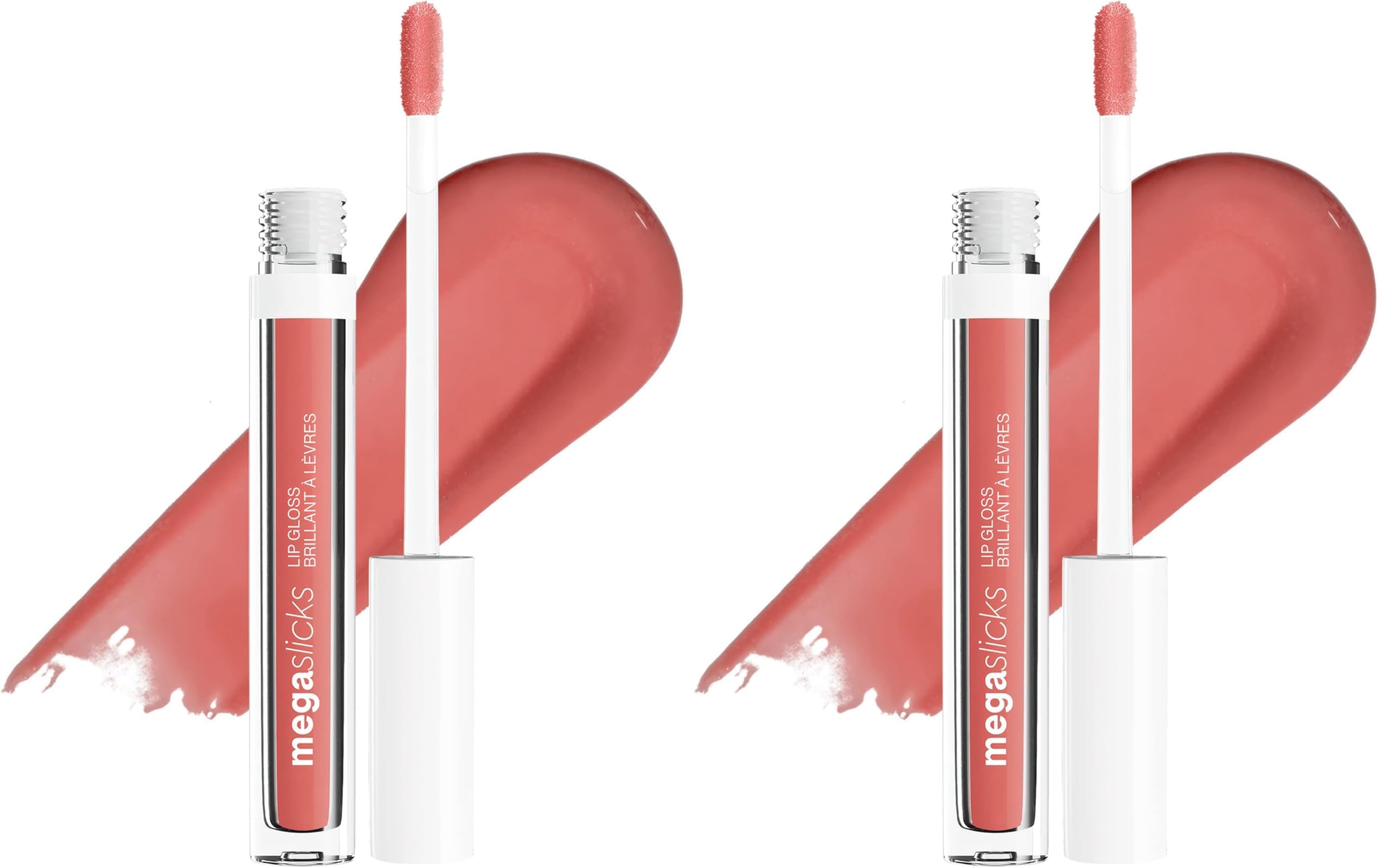 wet n wild MegaSlicks Lip Gloss, Ultra-Glossy, Vitamin-E Enriched, Ultra-Gloss High Shine Moisturizing, Cruelty-Free & Vegan - Attitude Check (Pack of 2)