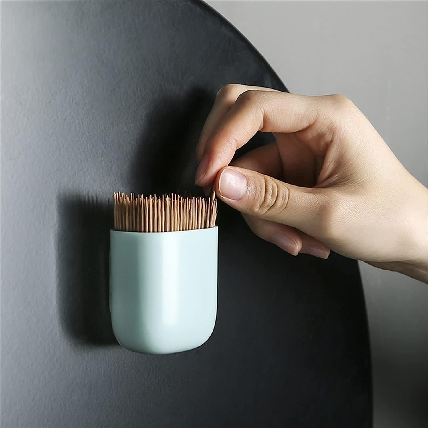 Toothpick Holder Refrigerator Toothpick Holder Container Creative Toothpick Dispenser Household(Bianco)