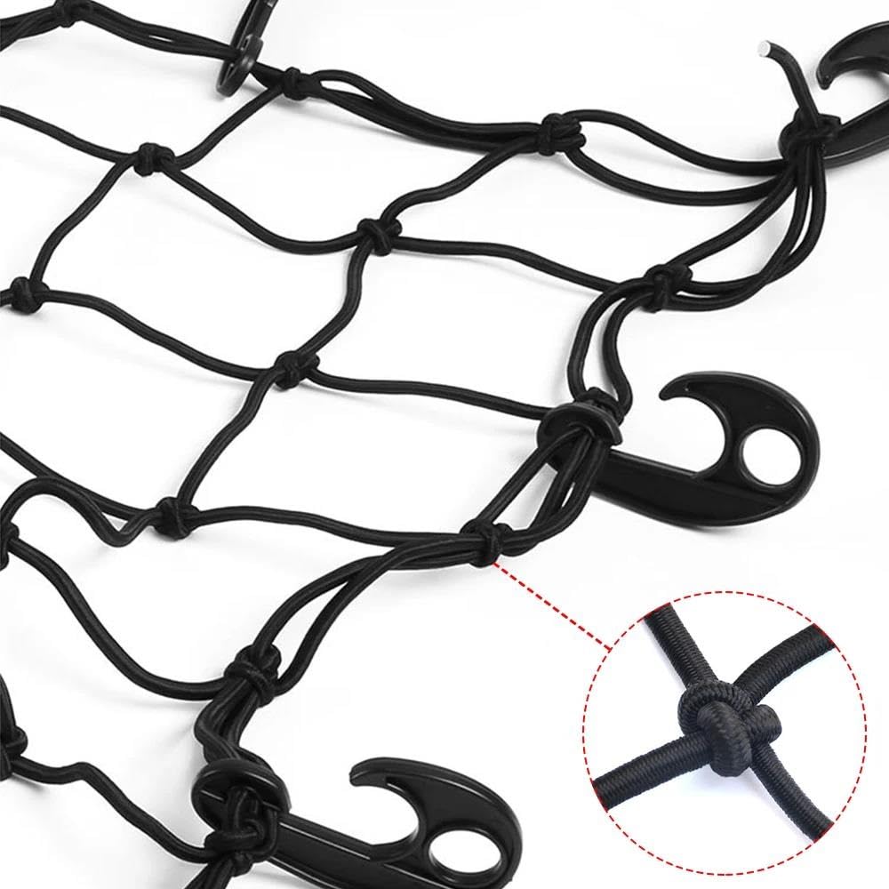 Porte-Bagages Barres Toit 120x90cm 4X4 SUV Pick-up Voiture Toit Porte-Bagages Boîte Chargement Filet Panier Devoir Élastique Toit Maille Bagages Stockage Transporteur Camion Voiture Galerie De Toit