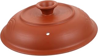 GLEAVI Ceramic Stewpot Lid with Vent Hole Replacement Casserole Pot Cover for Food Stewing and Braised Chicken Lid for Electric Pot