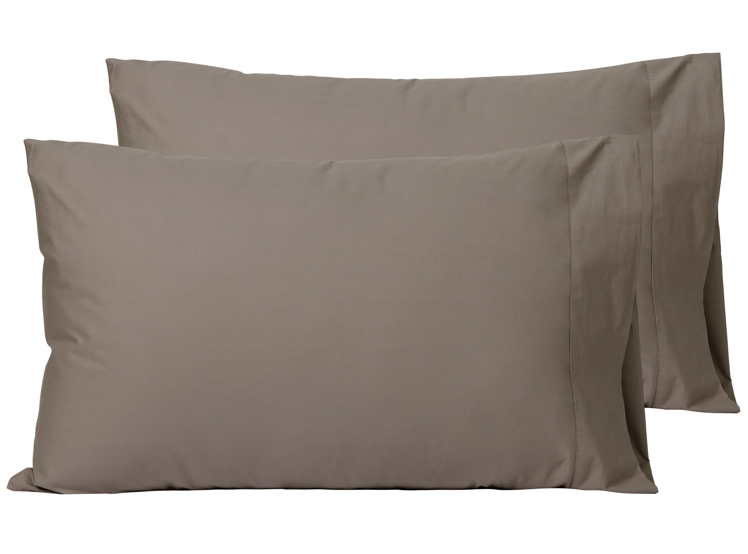 Sylvanora Pillow Cases 2 Pack, Soft & Premium 100% Egyptian Cotton Bedding, Breathable with Envelope Closure, Standard Size 50x75cm (Taupe Gray, Pack of 2)