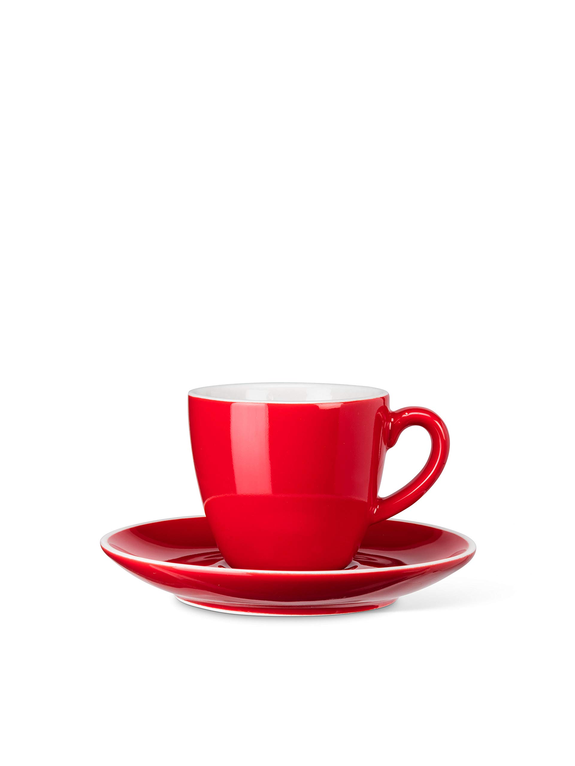 Tasse Espresso 5,7 cm Porcelaine Rouge Abbott Collection avec soucoupe pour café ristretto
