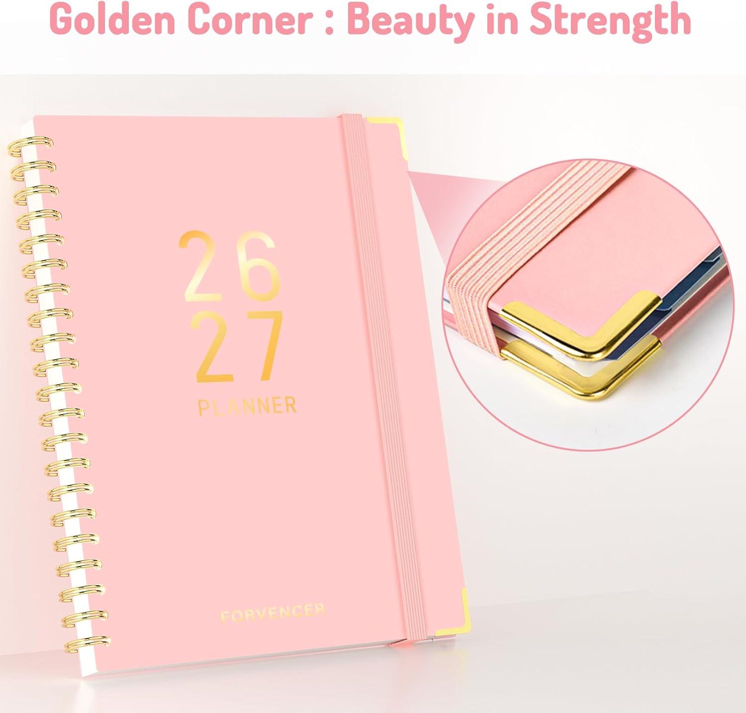 Jul 2026 - Dec 2027 Planner, Forvencer 18 Month Academic Planner 2026-2027, 8.5" x 11", Calendar Planner Weekly and Monthly, Daily Agenda Book, School Supplies for Student Teacher, A4, Dark Purple