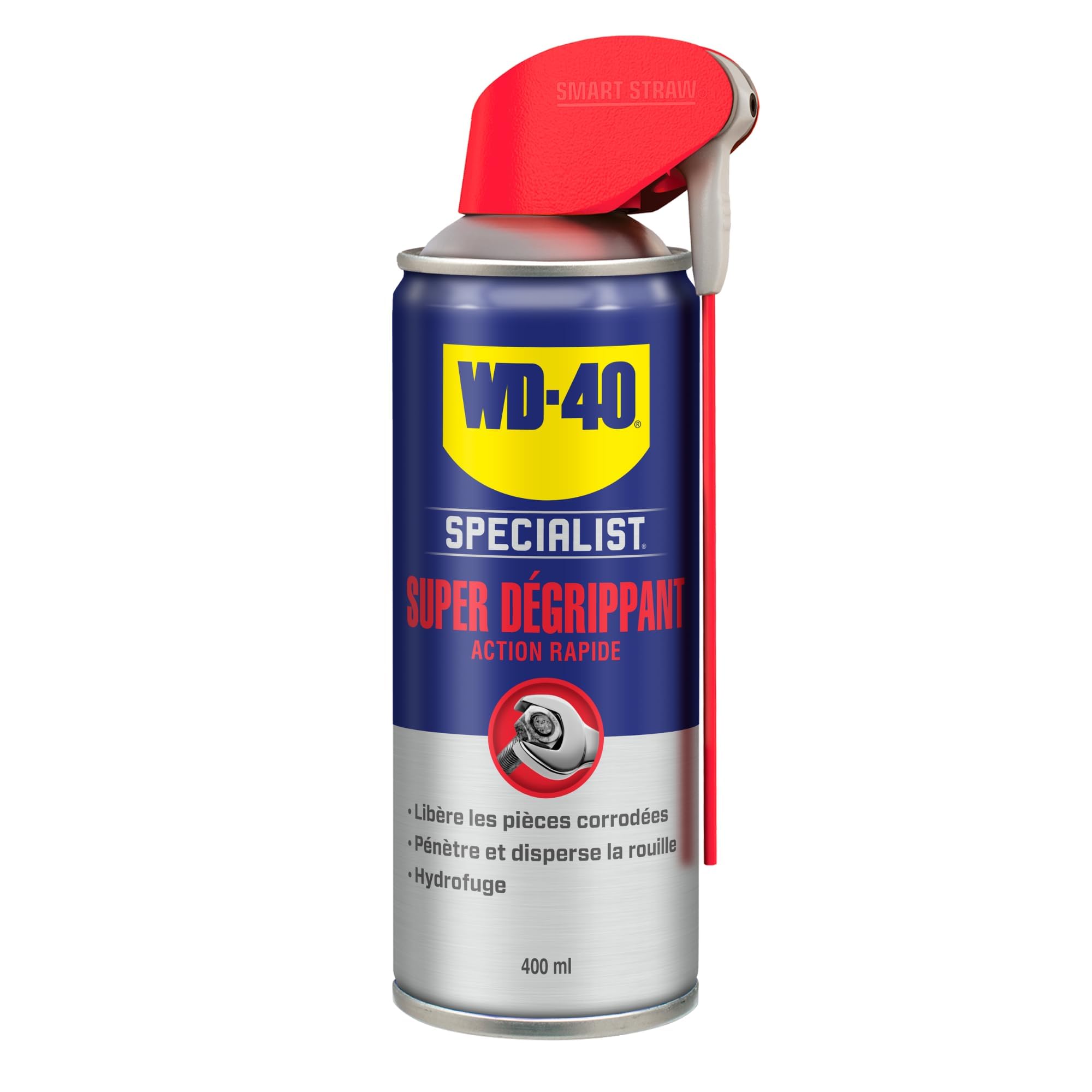 WD-​40 Specialist • Super Dégrippant • Spray Double Position • Efficacité Immédiate • Dégrippe rapidement et facilement • Résistant à l'Eau • Compatible Tous Métaux • 400 ML