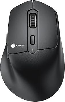 iClever MD360 Bluetooth Mouse for Laptop, Multi-Device Wireless Mouse Bluetooth & 2.4G with Mouse Jiggler, Rechargeable, 4 DPI Adjustable, 6 Buttons, Ergonomic, Compatible with Windows, macOS, iPad