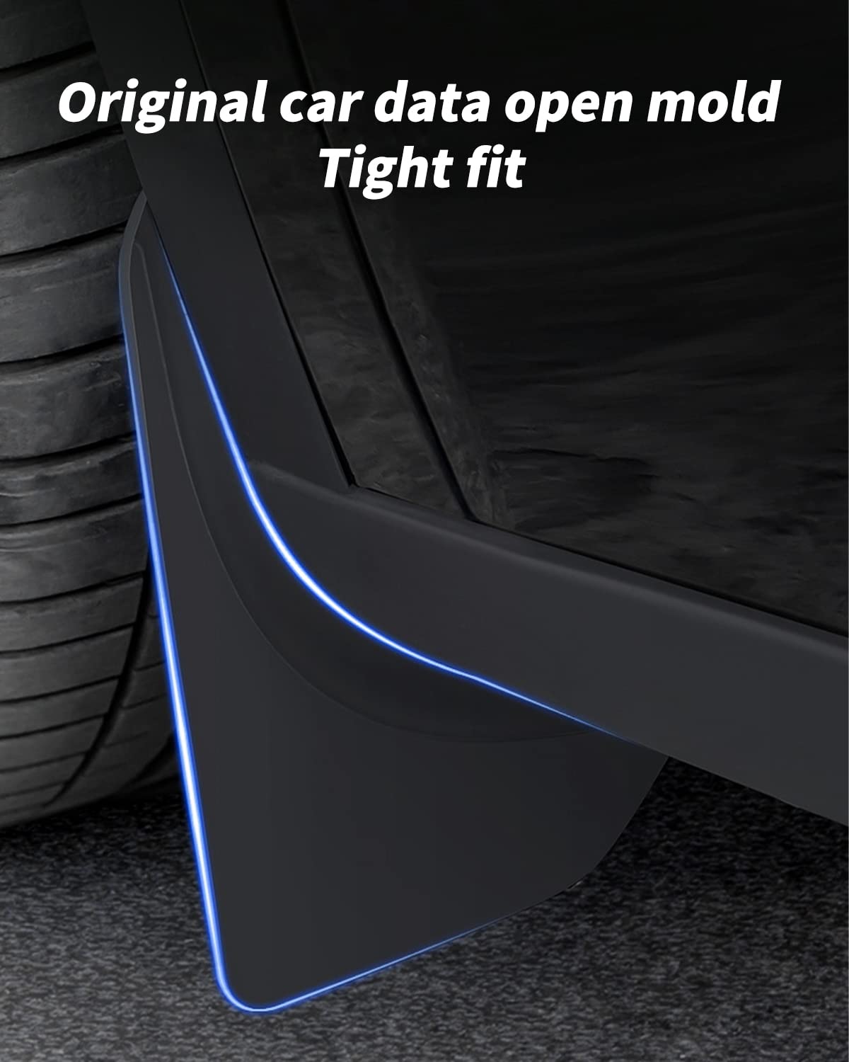 GAFAT Tesla Model Y 2021 2023 2024 Vuilvanger, Spatbord Voor En Achter Spatbescherming De Auto Geen Boren Nodig Abs Kunststof 4 Stuks 627368672