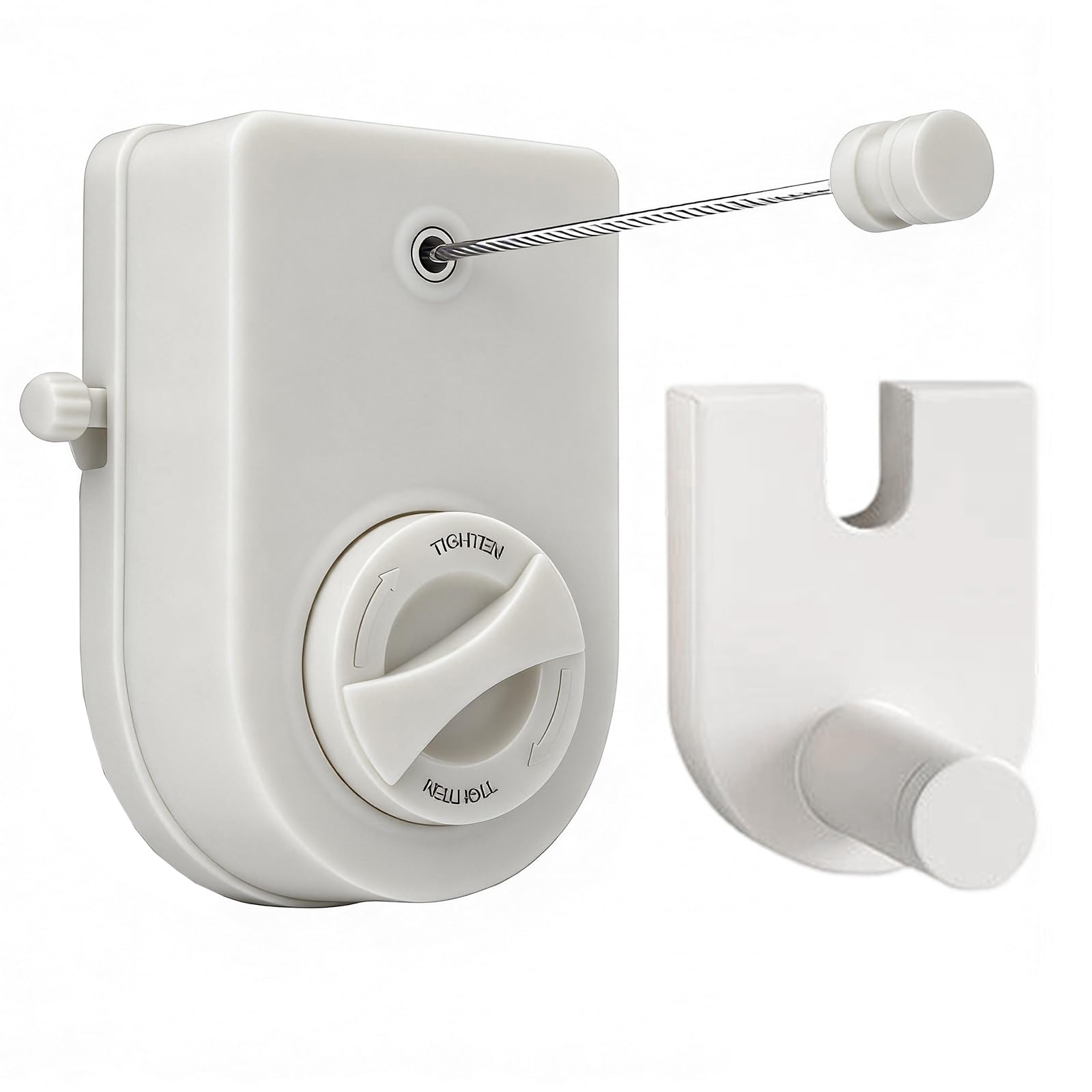Kaeltsyn Wall Mounted Laundry Drying Rope with Customizable Design and Robust 40Lbs Capacity Adhesive Mount Clothesline