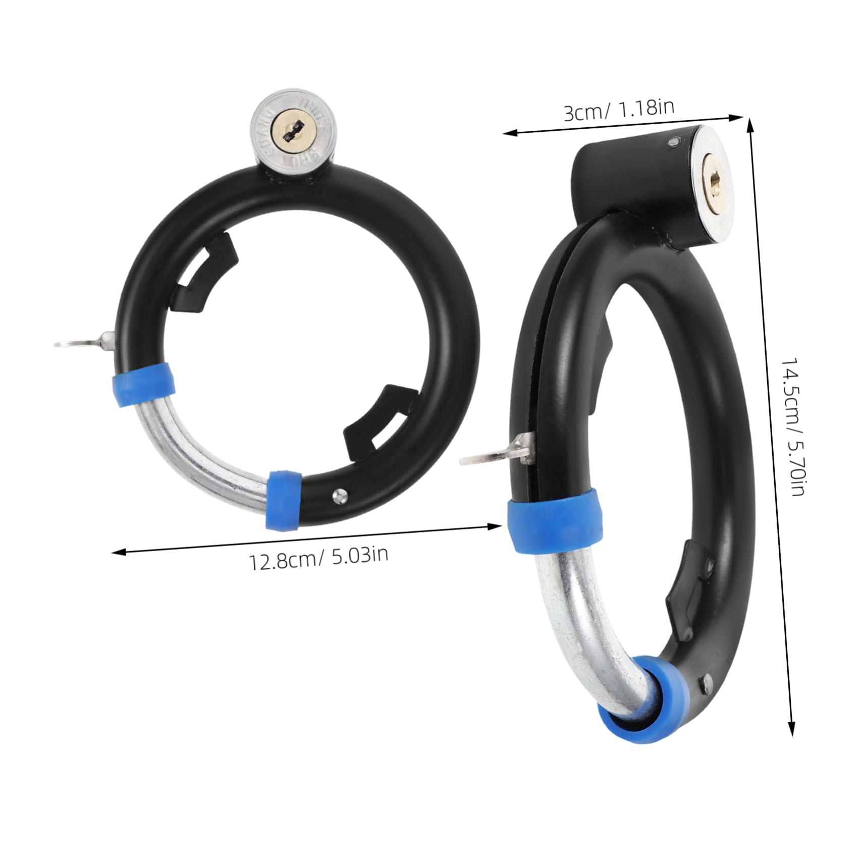 BESPORTBLE Heavy Duty Anti-Theft Bike Lock Keyed u Lock for Bicycles Scooters Motorcycles