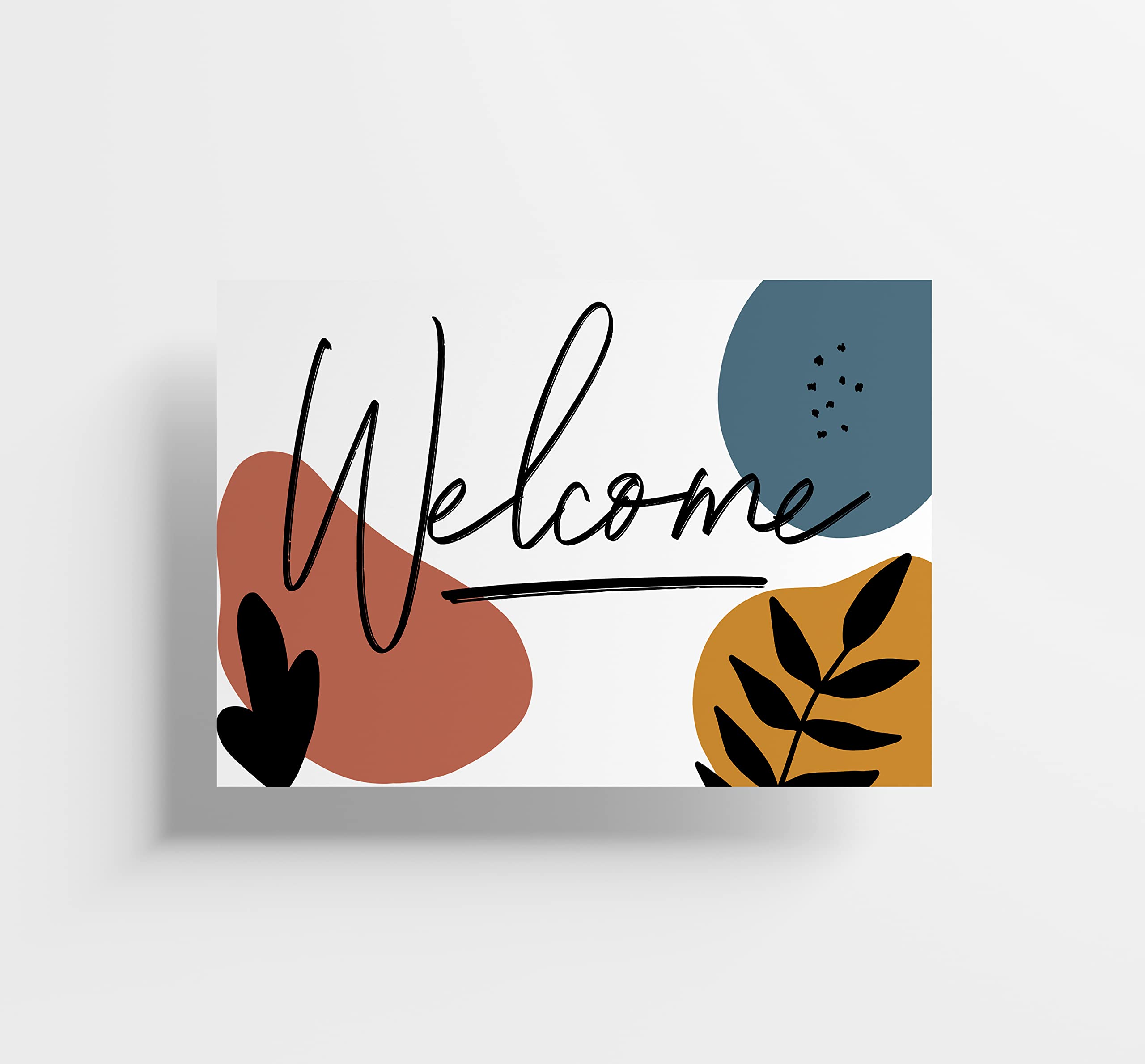 Red Door Inspirations Welcome Postcards - 30 per package. Cute design, save on postage (only requires a postcard stamp). (Boho)