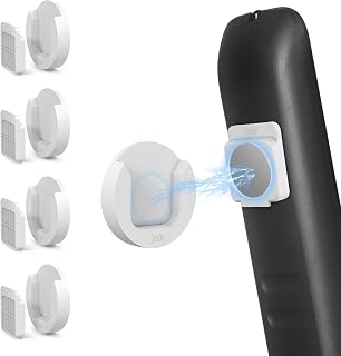 YYILIS Magnetic Remote Control Holder Wall Mount, 4 Pack Upgrade Remote Control Organizers Storage Self-Adhesive TV Remote Control Caddy for Back of TV White
