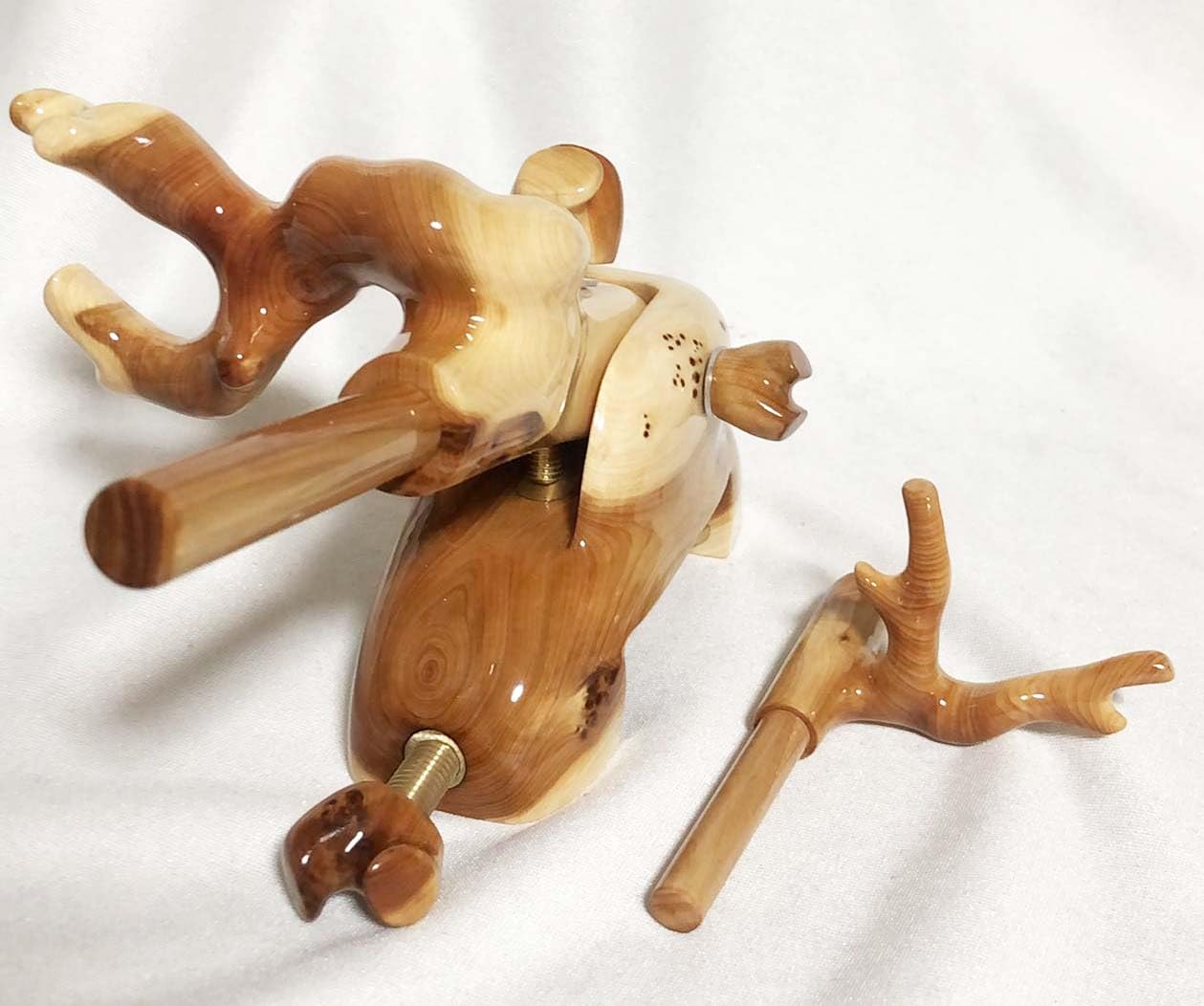 ヘラブナ 天然木崖柏 大砲万力 玉置万力 超美品 袋付き （へら用品 砲 