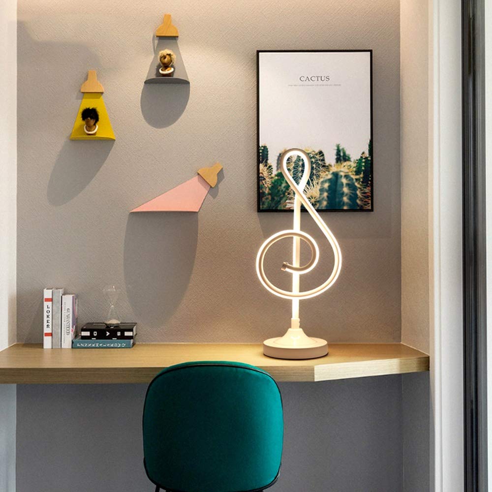 LEIMING Modern minimalist wrought iron table lamp creative decorative art living room study bedroom warm bedside