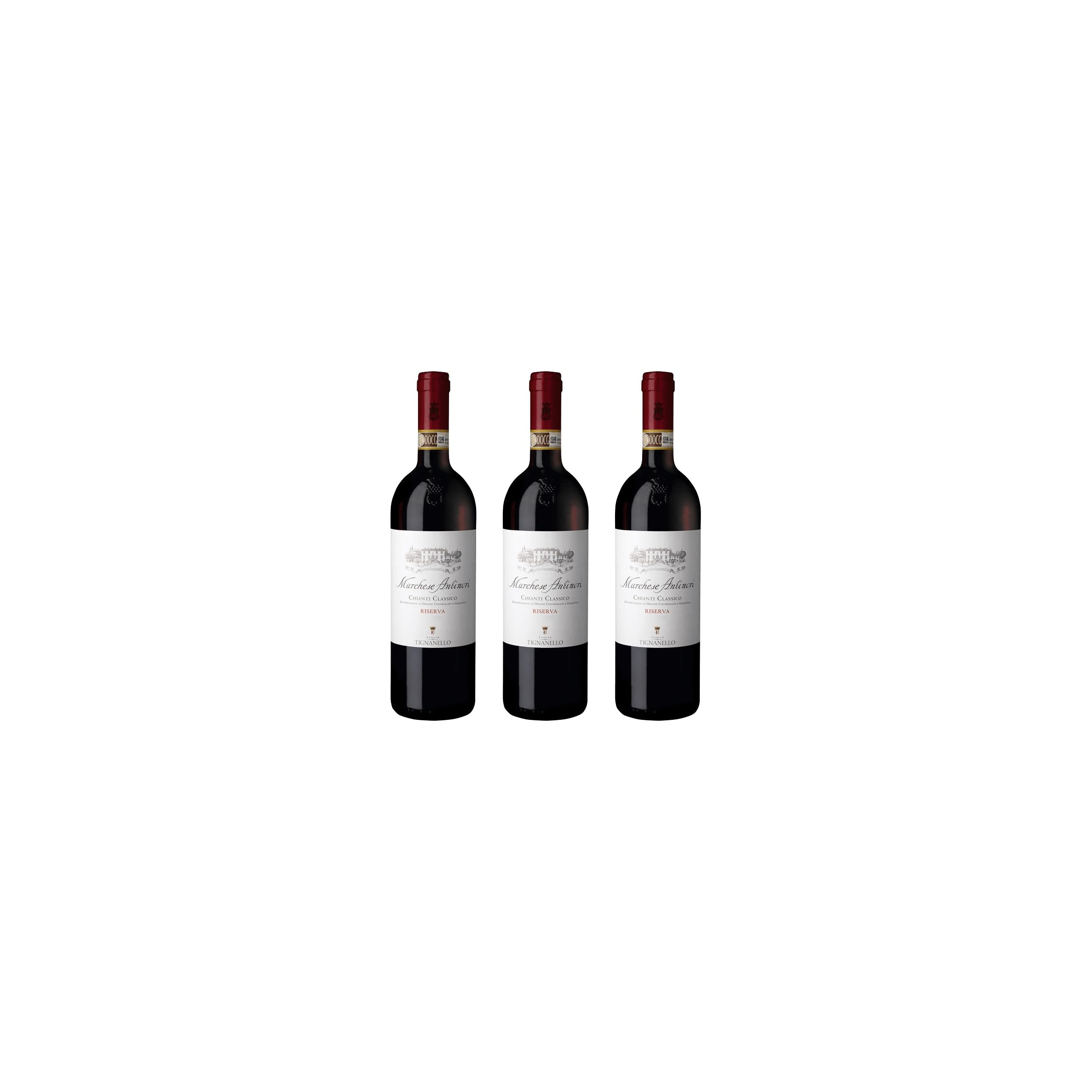 Tenuta Tignanello Marchese Antinori Chianti Classico DOCG Riserva trocken Rotwein Italien inkl. Feinwert E-book (3 x 0.75 l)