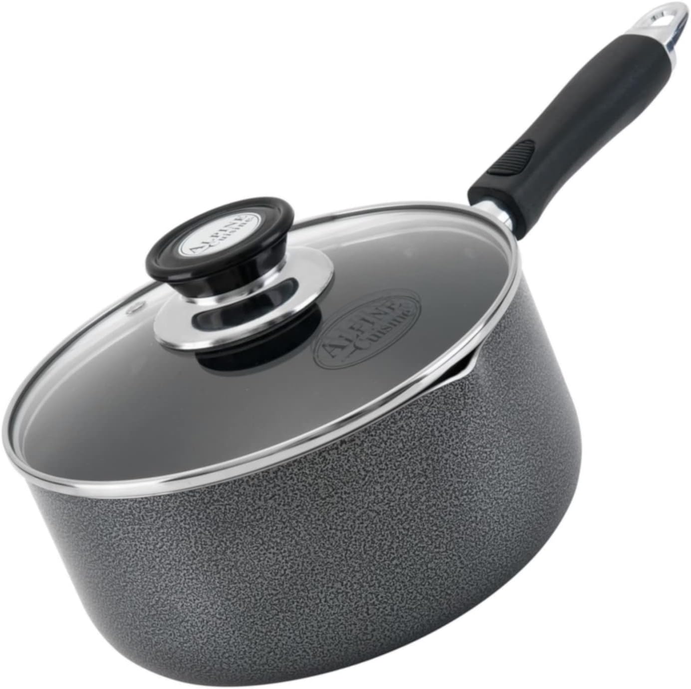 Alpine Cuisine Sauce Pan 1.5 Quart Nonstick Coating Soft