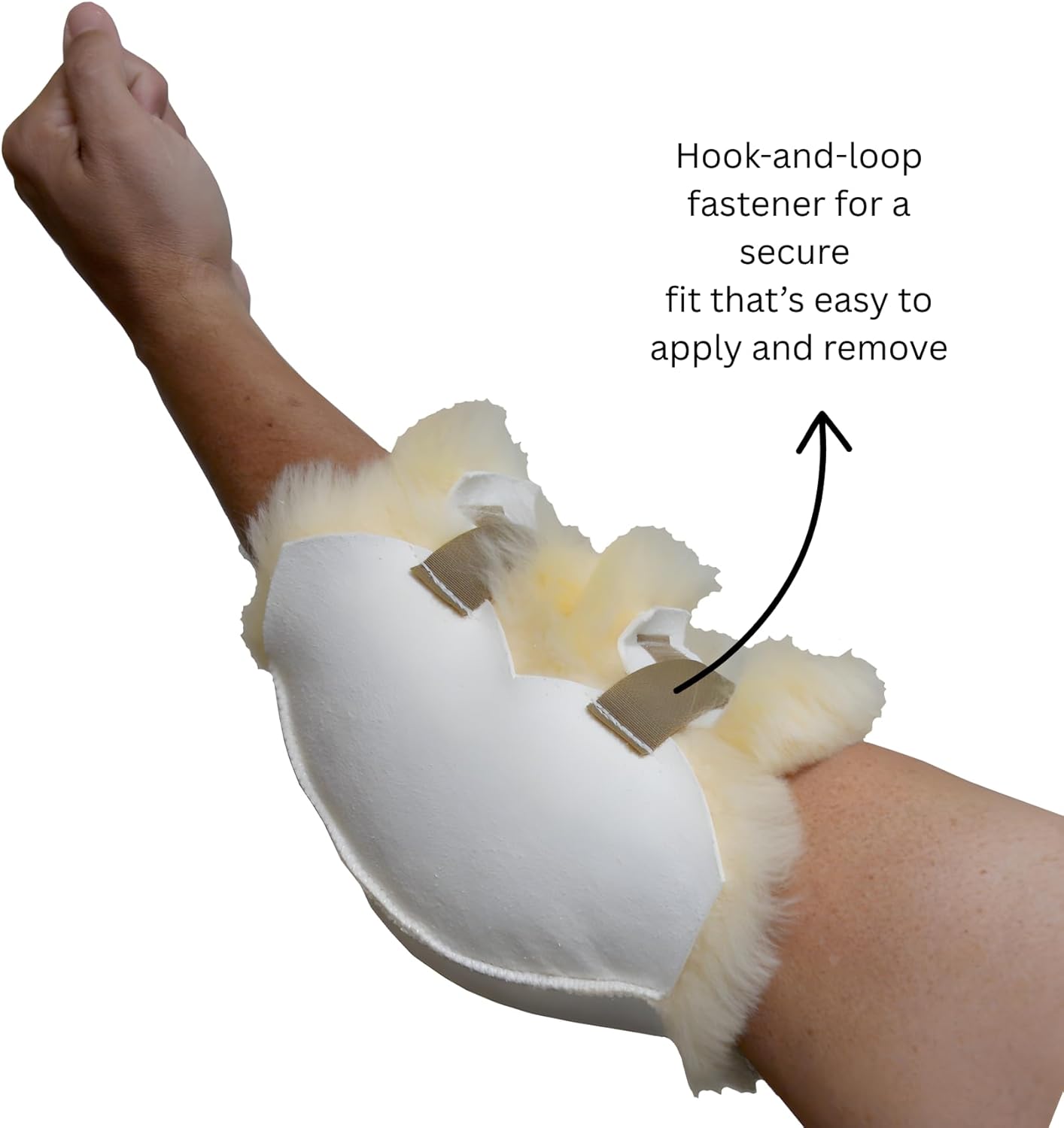 Sheepskin Ranch 100% Medical Sheepskin Elbow Pad – Genuine Australian Wool Cushion for Pressure Relief, Hypoallergenic & Washable – Soft, Breathable, Odor-Resistant Protector for Comfort & Support, Made in the USA