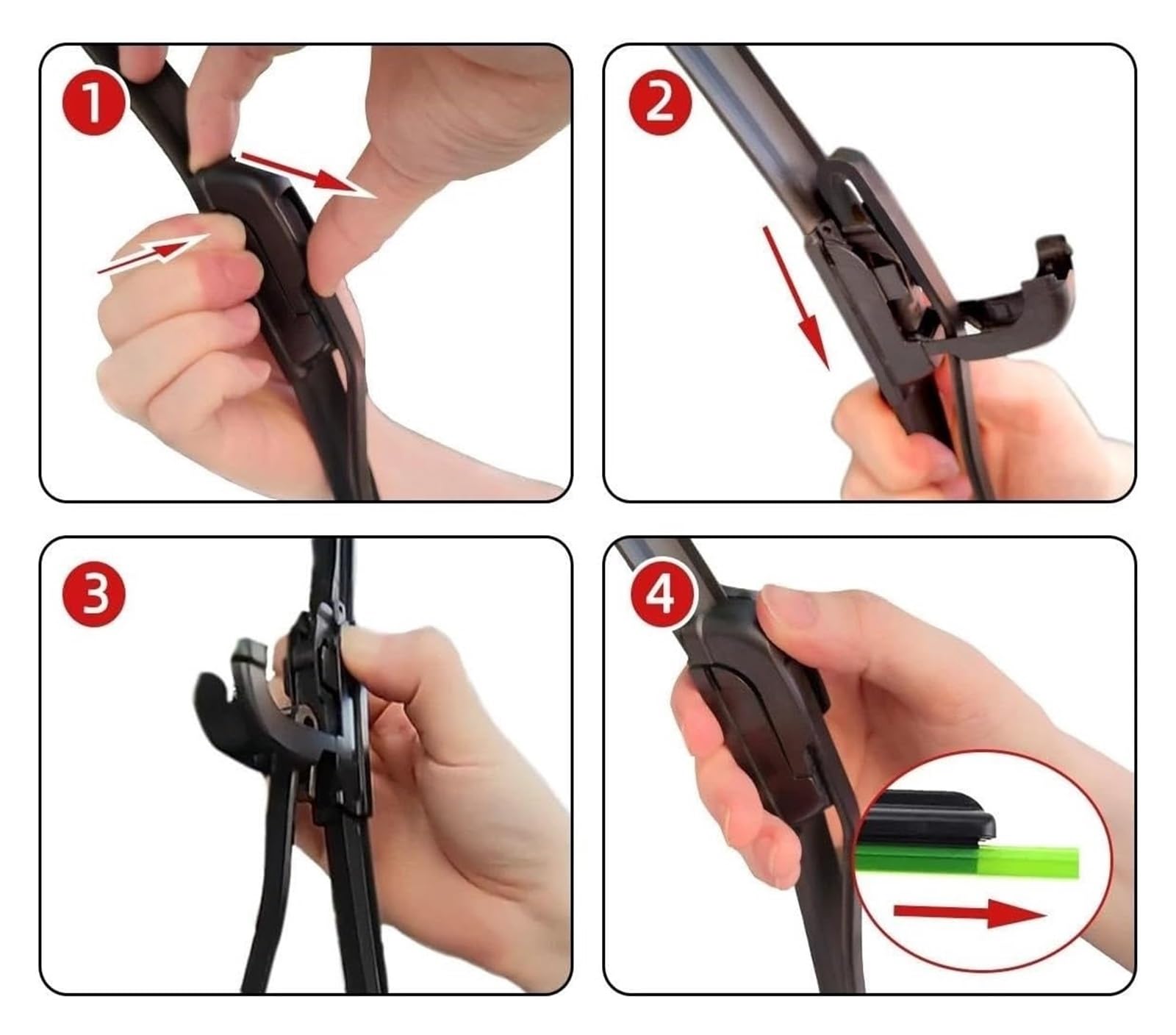 Tergiscristallo Per Universale Tergicristallo Per Auto Ganci J Tipo U Spazzole Senza Telaio In Gomma Morbida Accessori(26inch and 20inch)