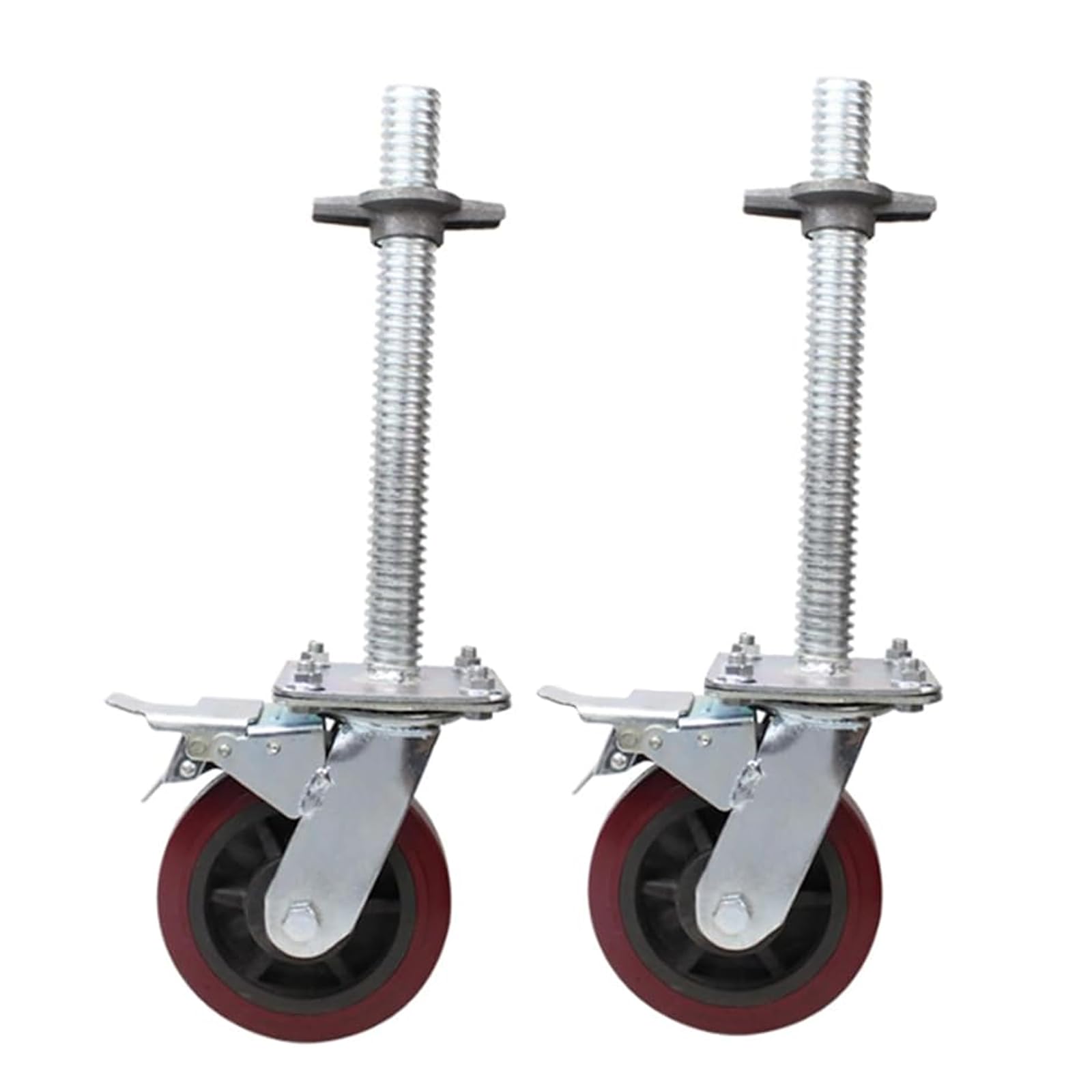 Roulettes pour échafaudage 15 cm lot de 2 roues de rechange pivotantes