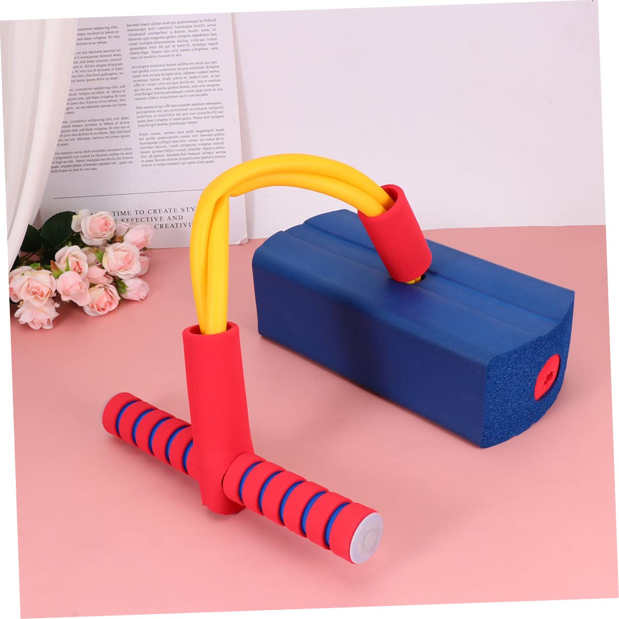 TOYANDONA Cartoon Bouncing Jump for Educational Sports Activity Flash Design for Early Learning Parent Interaction Blue