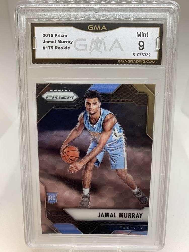 GMA Mint 9 Certificate #81076332 2016-17 Panini Prizm #175 Jamal Murray Rookie Denver Nuggets Professionally Graded Basketball Card