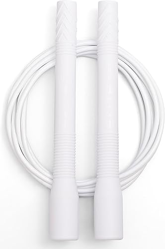 Elite Jumps - Cuerda de saltar para principiantes con asas largas, cómodo agarre de espuma, cuerda de PVC para fitness, entrenamiento cardiovascular